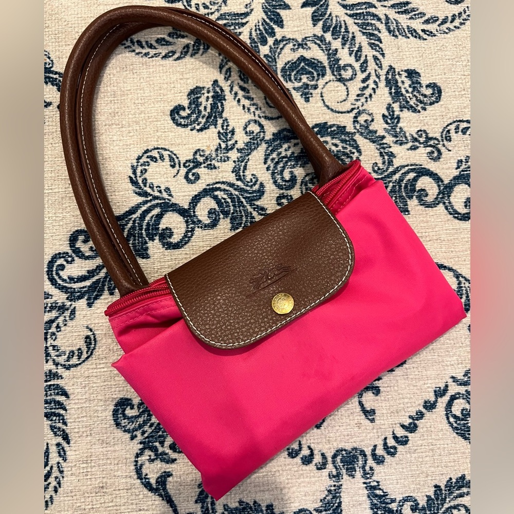 Longchamp small tote pink